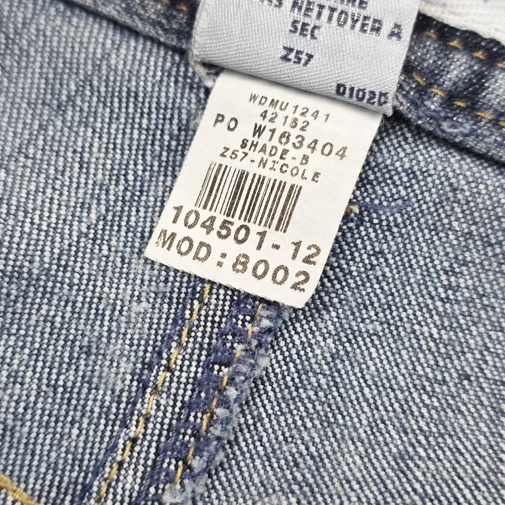 Liz‎ Claiborne Jeans Womens 12 Blue Medium Wash High Rise Straight Stretch Denim